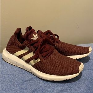 adidas burgundy maroon cloud foam shoes